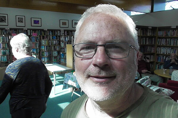 Cllr Wallace at Whickham Library