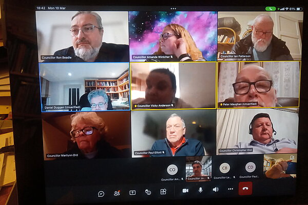 Council group meeting online 