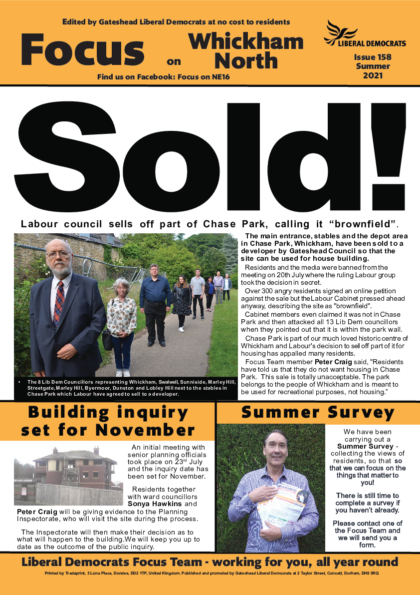 Focus - Whickham North - Issue 158 September 2021